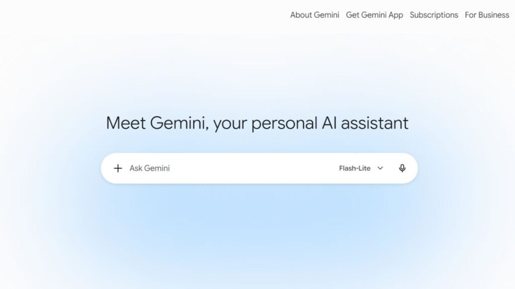 Google Gemini AI interface for students and research
